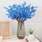 Blue Fake Flowers Artificial Flowers, 5 Pcs Real Touch Silk Flowers Faux Artificial Flowers for Decorations, Babys Breath Artificial Flowers Bulk for Spring Decor Floral Arrangement